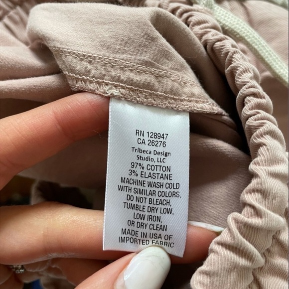 Nili Lotan Casablanca High Waist Crop Drawstring Pants in Dusty Pink - Picture 10 of 11